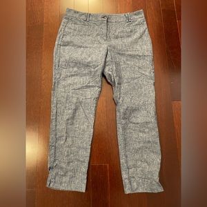 Ann Taylor linen denim crop pants